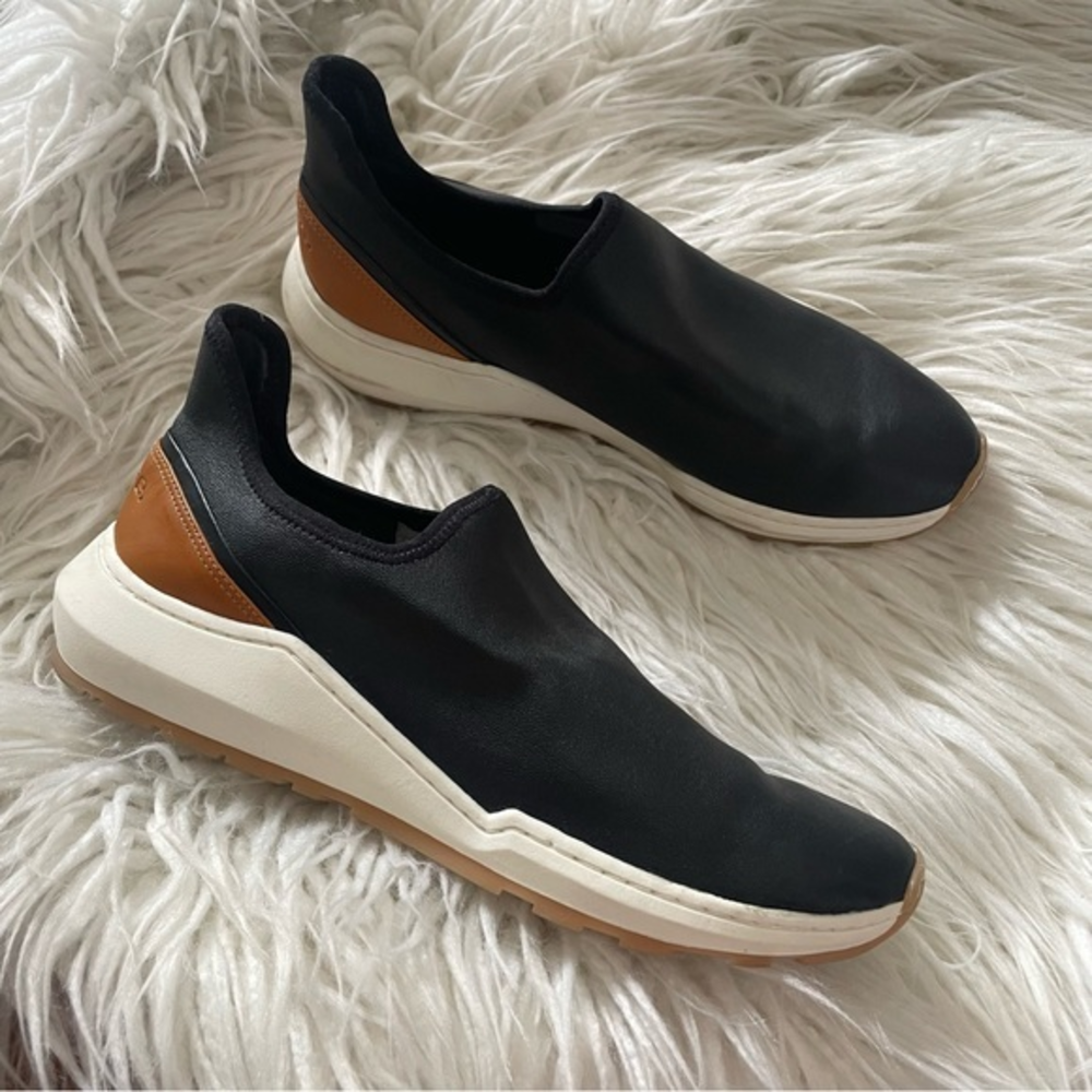 Vince Womens Shoes Vince Marlon Leather Slip-On Sneakers size ladies 8.5